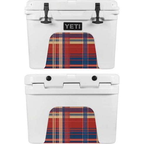 Red and Blue Plaid YETI Tundra 35 Hard Cooler Skin
