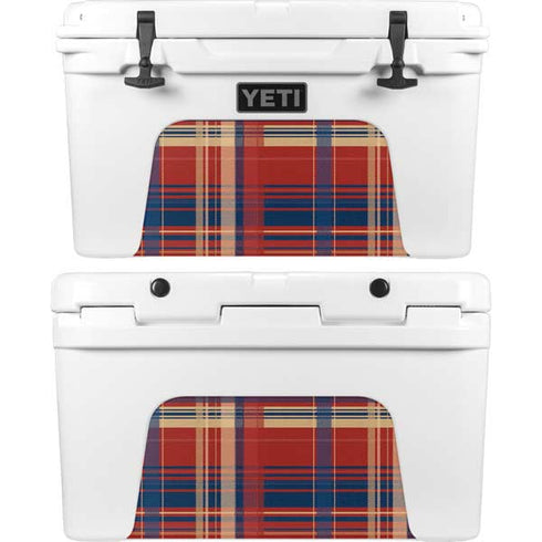 Red and Blue Plaid YETI Tundra 45 Hard Cooler Skin