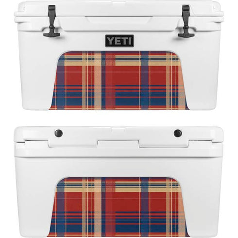 Red and Blue Plaid YETI Tundra 65 Hard Cooler Skin