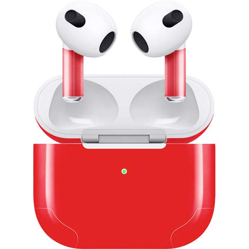 Red Solid Apple AirPods (3rd Gen 2021) Skin
