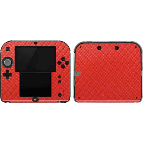 Red Carbon Fiber Specialty Material Nintendo 2DS Skin