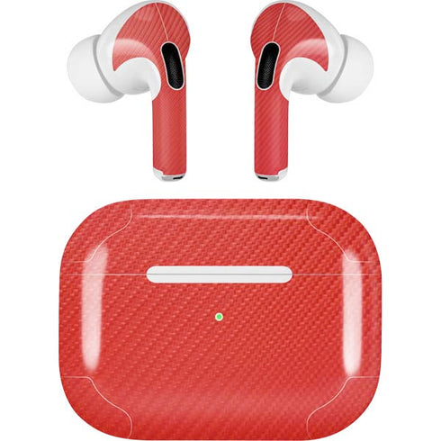 Red Carbon Fiber Specialty Material AirPods Pro 2nd Gen Skin