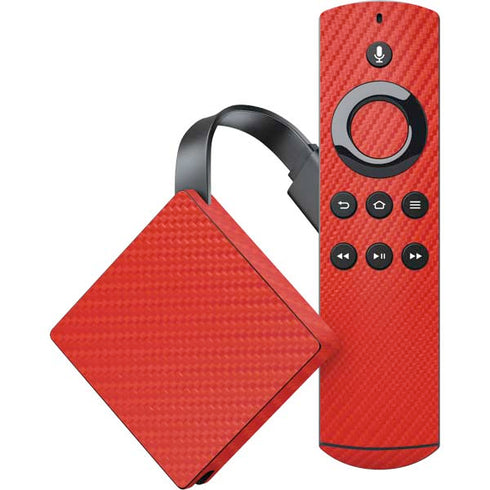 Red Carbon Fiber Specialty Material Amazon Fire TV Skin