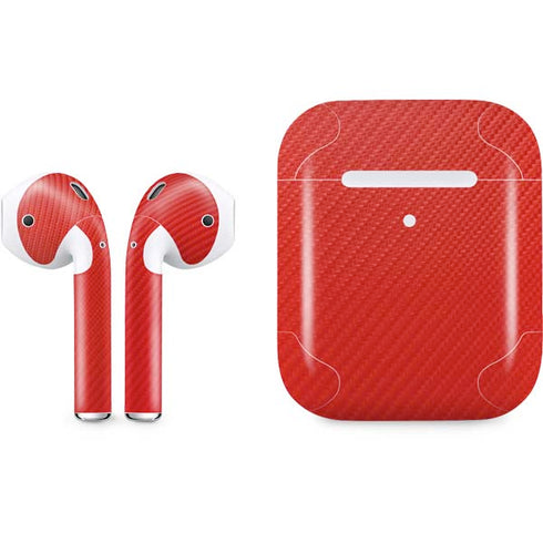 Red Carbon Fiber Specialty Material Apple AirPods 2 Skin