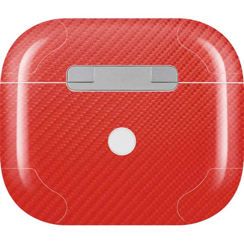 Red Carbon Fiber Specialty Material Apple AirPods (3rd Gen 2021) Skin