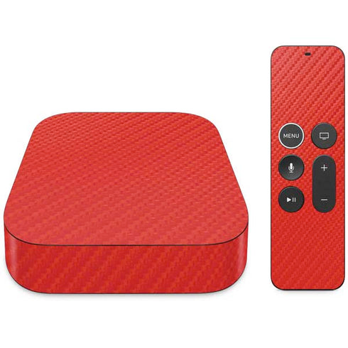 Red Carbon Fiber Specialty Texture Material Apple TV Skin
