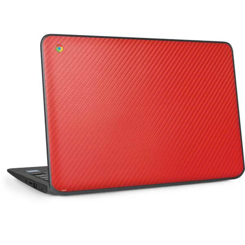Red Carbon Fiber Specialty Texture Material HP Chromebook Skin