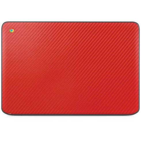 Red Carbon Fiber Specialty Texture Material HP Chromebook Skin