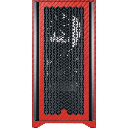 Red Carbon Fiber Specialty Material Corsair 4000D Tempered Glass Mid-Tower ATX Case Skin