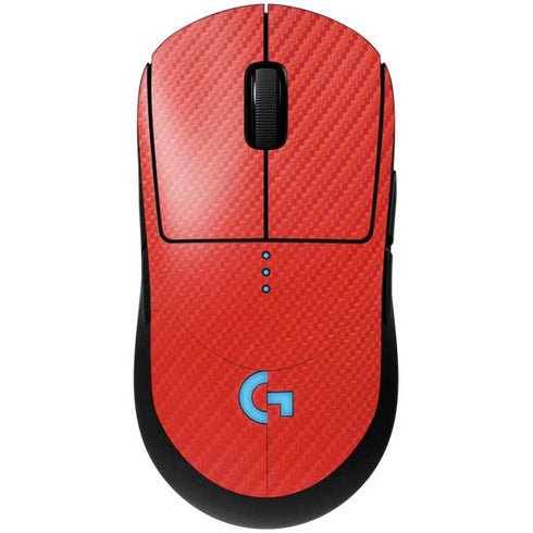 Red Carbon Fiber Specialty Material G Pro Wireless Gaming Mouse Skin