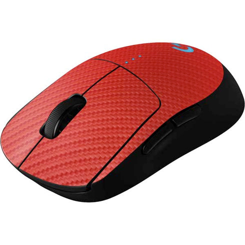 Red Carbon Fiber Specialty Material G Pro Wireless Gaming Mouse Skin
