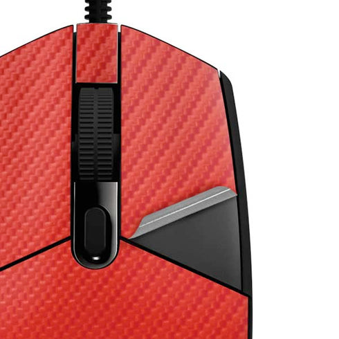 Red Carbon Fiber Specialty Material G203 Prodigy RGB Wired Gaming Mouse Skin