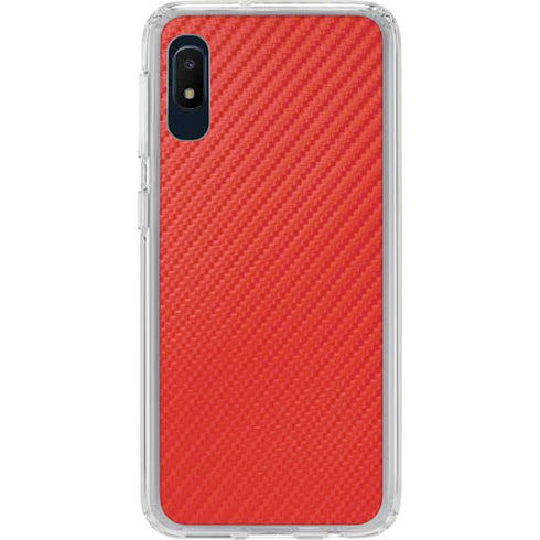 Red Carbon Fiber Specialty Material Galaxy A10e Clear Case