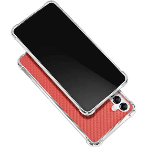 Red Carbon Fiber Specialty Material Galaxy A15 5G Clear Case