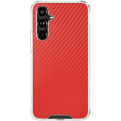 Red Carbon Fiber Specialty Material Galaxy A54 5G Clear Case