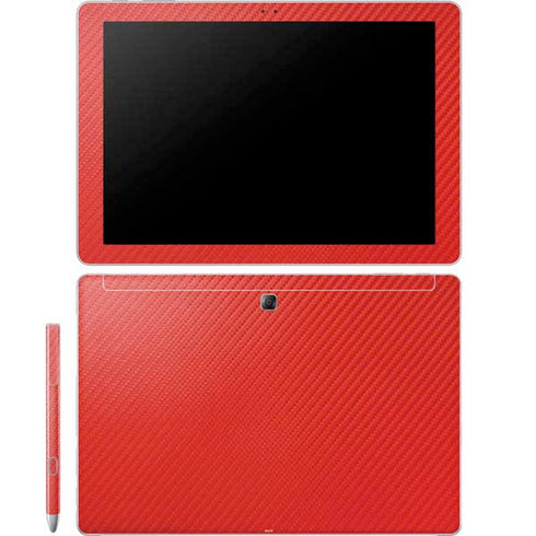 Red Carbon Fiber Specialty Material Galaxy Book 12in Skin