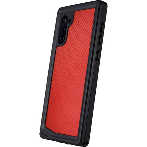 Red Carbon Fiber Specialty Material Galaxy Note 10 Waterproof Case