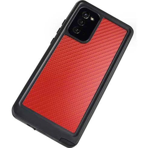 Red Carbon Fiber Specialty Material Galaxy Note20 5G Waterproof Case