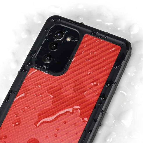 Red Carbon Fiber Specialty Material Galaxy Note20 5G Waterproof Case