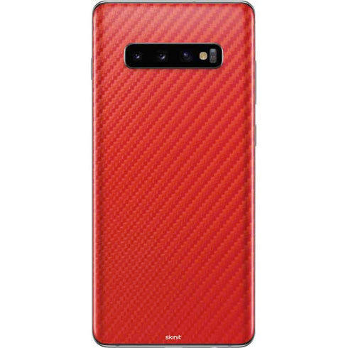 Red Carbon Fiber Specialty Material Galaxy S10 Plus Skin