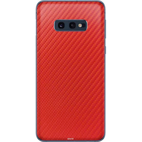 Red Carbon Fiber Specialty Material Galaxy S10e Skin