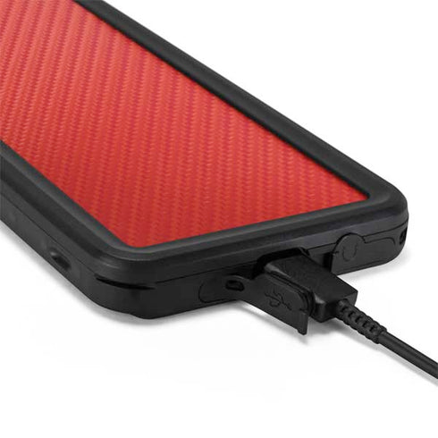 Red Carbon Fiber Specialty Material Galaxy S20 Plus Waterproof Case