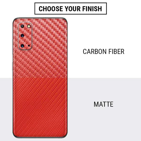Red Carbon Fiber Specialty Material Galaxy S20 Skin