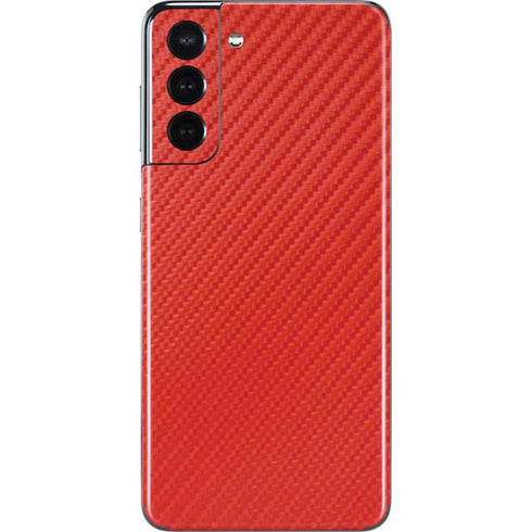 Red Carbon Fiber Specialty Material Galaxy S21 5G Skin