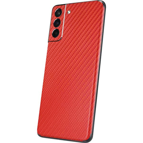 Red Carbon Fiber Specialty Material Galaxy S21 5G Skin