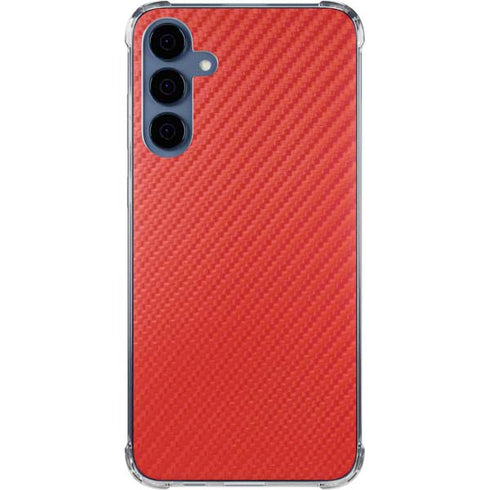 Red Carbon Fiber Specialty Material Galaxy S24 Clear Case