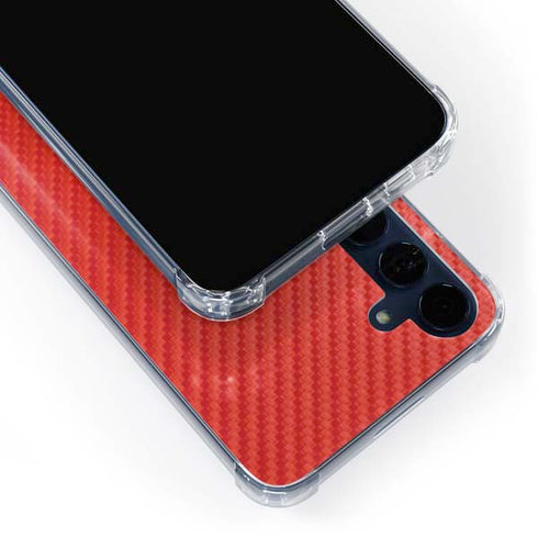 Red Carbon Fiber Specialty Material Galaxy S24 Clear Case