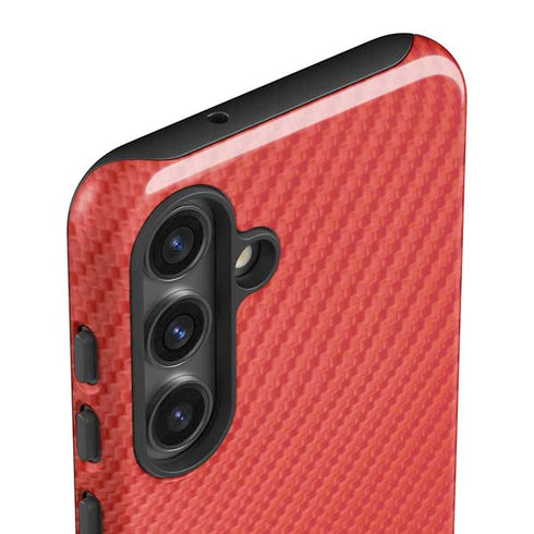 Red Carbon Fiber Specialty Texture Material Galaxy S24 Impact Case