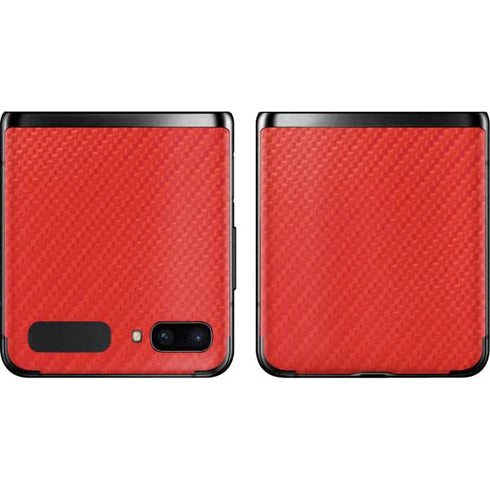 Red Carbon Fiber Specialty Material Galaxy Z Flip Skin
