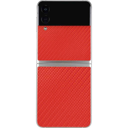 Red Carbon Fiber Specialty Material Galaxy Z Flip3 5G Skin