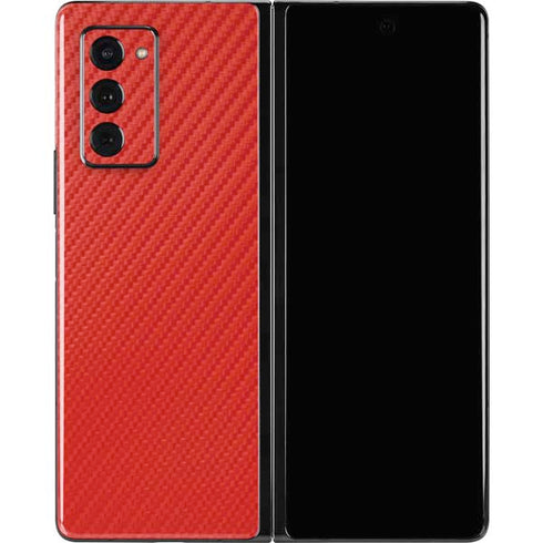 Red Carbon Fiber Specialty Material Galaxy Z Fold2 5G Skin