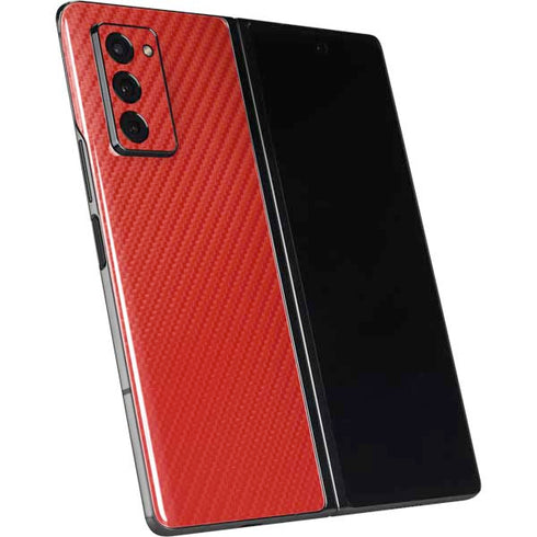 Red Carbon Fiber Specialty Material Galaxy Z Fold2 5G Skin