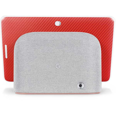 Red Carbon Fiber Specialty Texture Material Google Home Hub Skin
