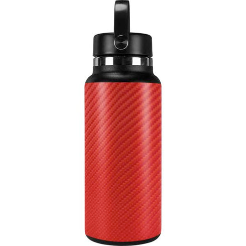 Red Carbon Fiber Specialty Texture Material Hydro Flask 32oz Wide Mouth Skin