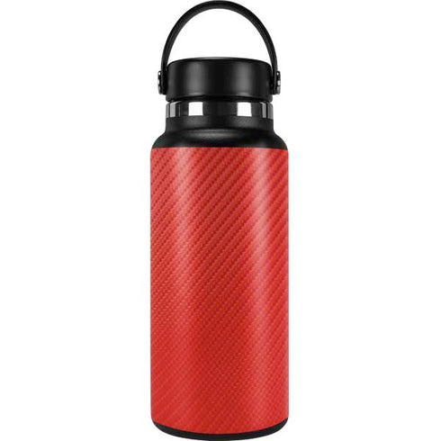 Red Carbon Fiber Specialty Texture Material Hydro Flask 32oz Wide Mouth Skin