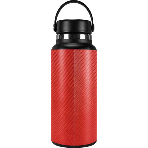Red Carbon Fiber Specialty Texture Material Hydro Flask 32oz Wide Mouth Skin