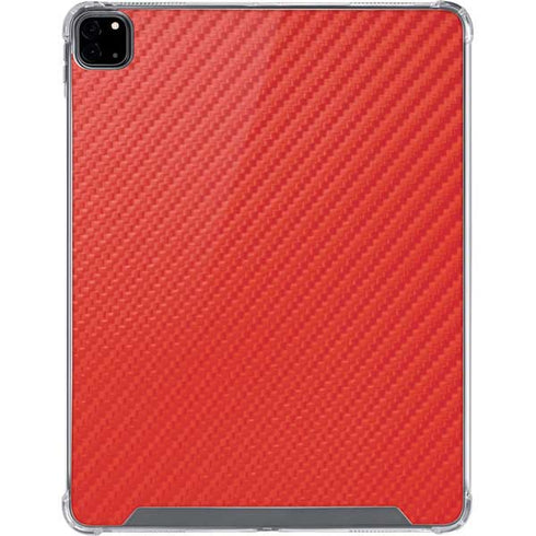 Red Carbon Fiber Specialty Material iPad Pro 12.9in (2020) Clear Case
