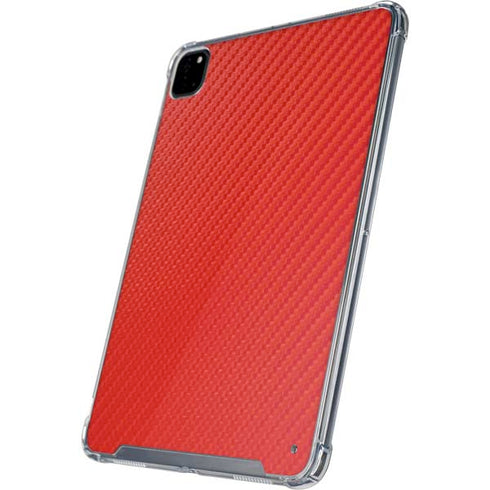 Red Carbon Fiber Specialty Material iPad Pro 12.9in (2020) Clear Case