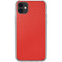 Red Carbon Fiber Specialty Texture Material iPhone 11 Clear Case