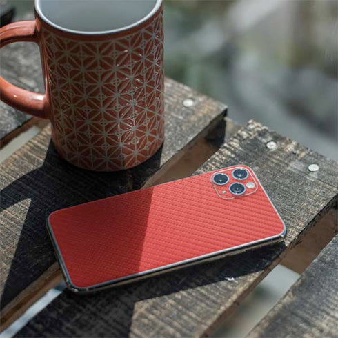 Red Carbon Fiber Specialty Material iPhone 11 Pro Max Skin