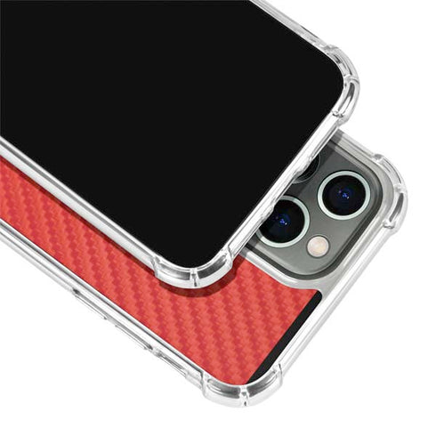 Red Carbon Fiber Specialty Material iPhone 13 Pro Clear Case