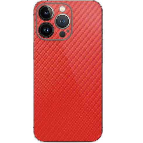Red Carbon Fiber Specialty Material iPhone 13 Pro Skin