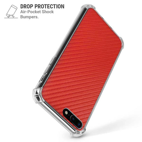 Red Carbon Fiber Specialty Texture Material iPhone 7/8 Plus Clear Case