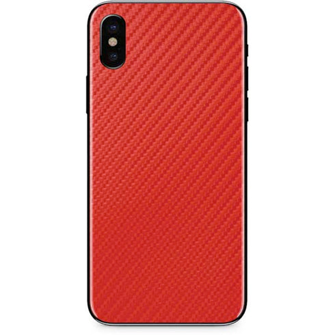 Red Carbon Fiber Specialty Material iPhone X Skin
