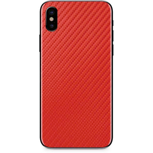 Red Carbon Fiber Specialty Material iPhone XS Skin