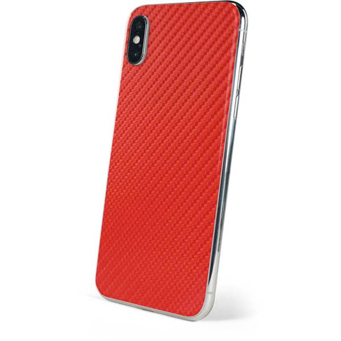 Red Carbon Fiber Specialty Material iPhone XS Skin